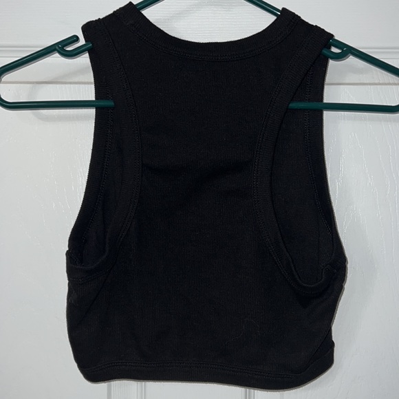 Black Racerback Cropped Tank - Picture 2 of 4
